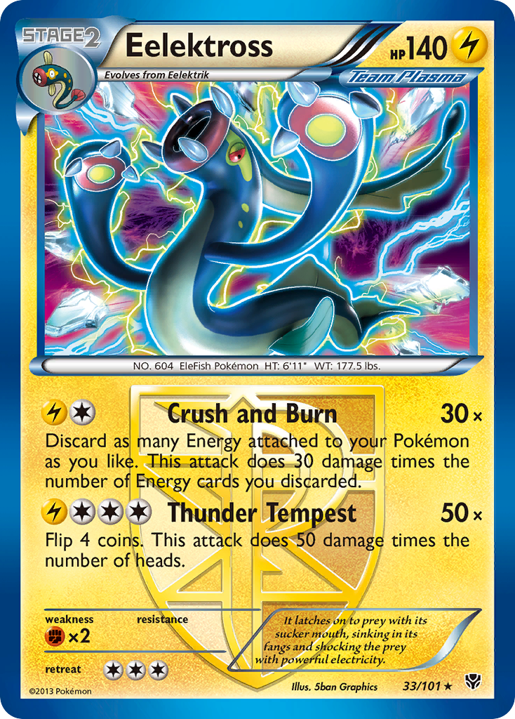 Eelektross (Team Plasma) 033  - Holofoil Plasma Blast - Holo Rare