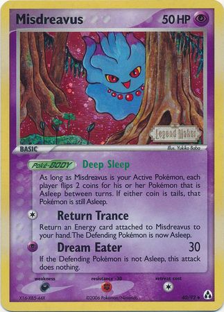 Misdreavus  - Reverse Holofoil Legend Maker - Uncommon