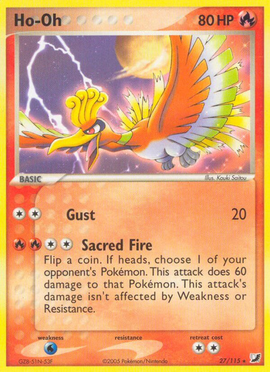 Ho-Oh - 27/115 (Cosmos Holo)/115  - Holofoil Deck Exclusives - Holo Rare
