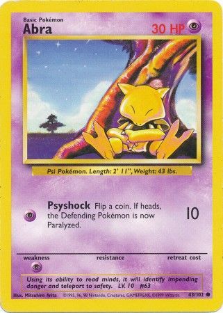 Abra 043  Base Set - Common
