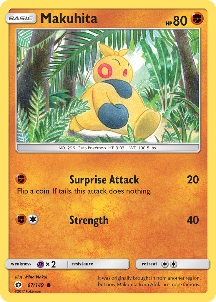 Makuhita 067  SM Base Set - Common