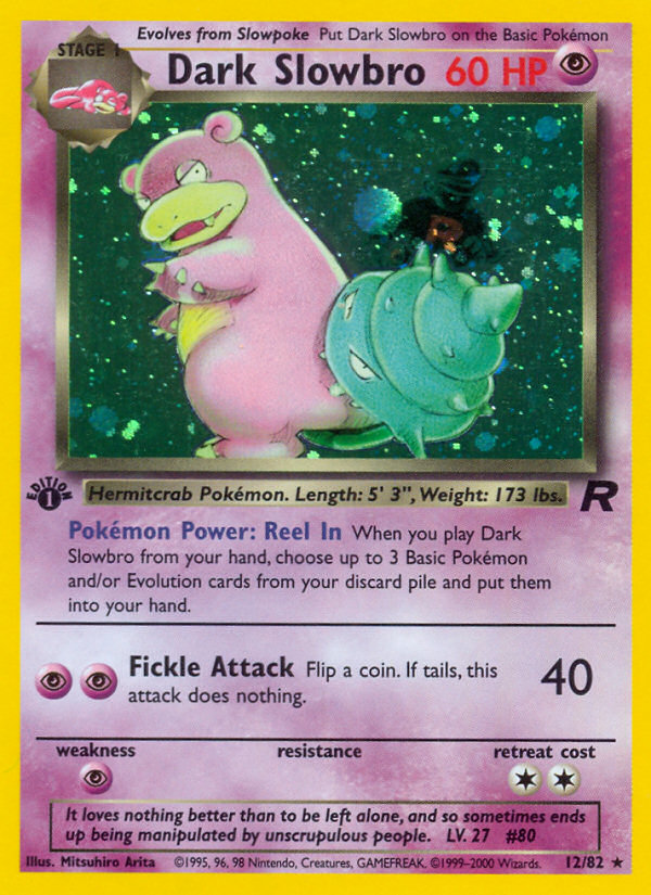 Dark Slowbro (12) 012  - 1st Edition Holofoil Team Rocket - Holo Rare