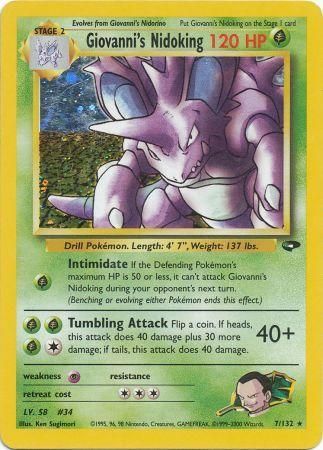 Giovanni's Nidoking 007  Gym Challenge - Holo Rare