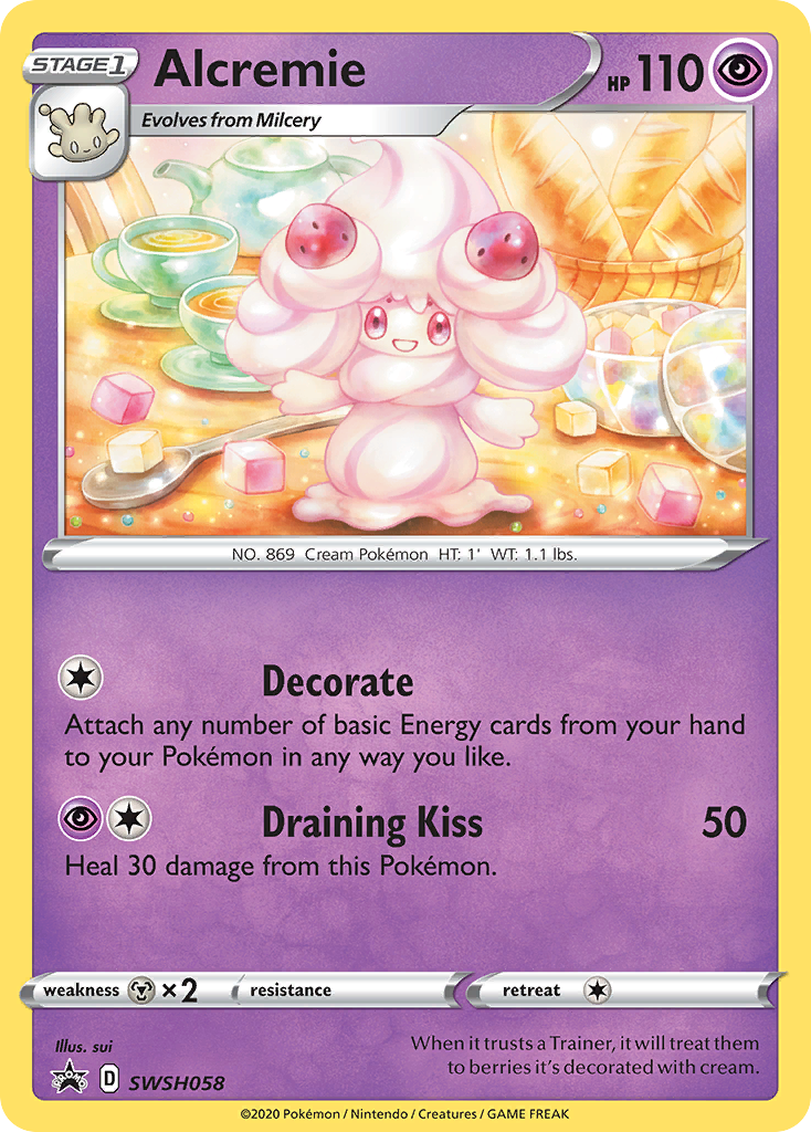 Alcremie SWSH058  - Holofoil SWSH Sword & Shield Promo Cards - Promo