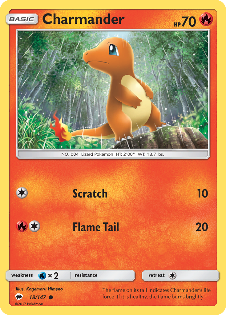 Charmander 018  SM  Burning Shadows - Common