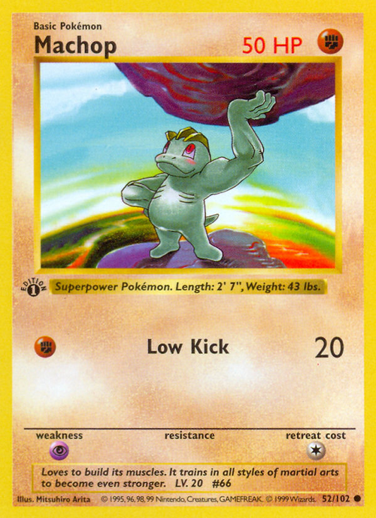 Machop 052/102  - 1st Edition Base Set Shadowless - Common