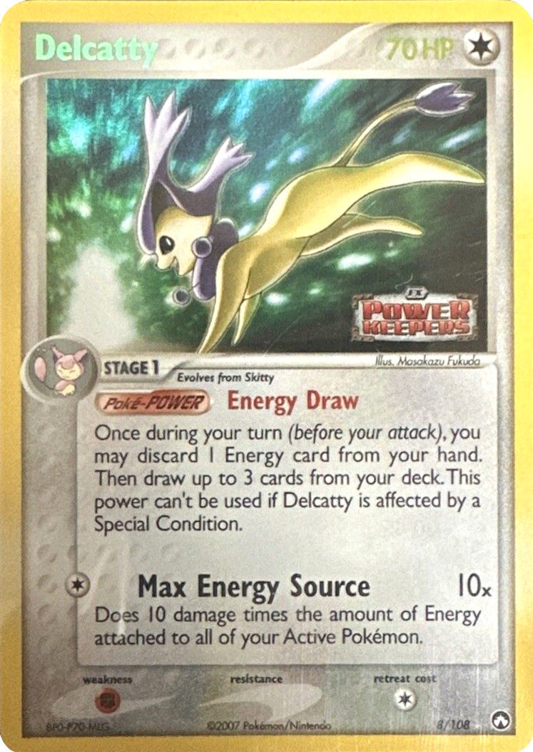 Delcatty 008  - Reverse Holofoil Power Keepers - Holo Rare