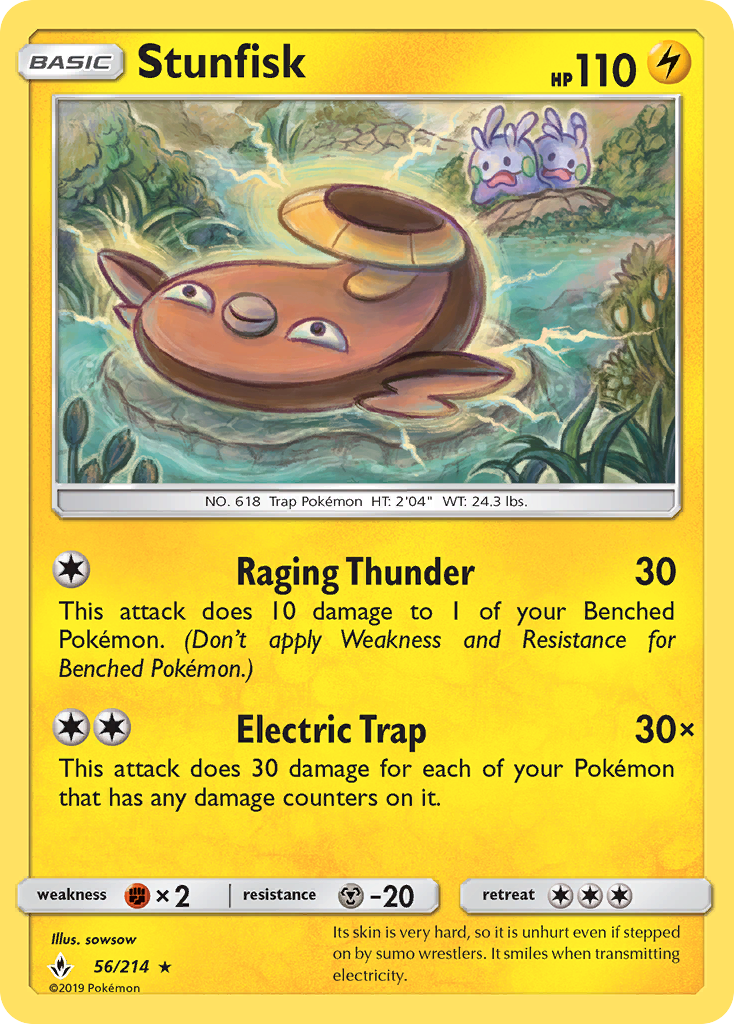 Stunfisk 056  SM  Unbroken Bonds - Rare