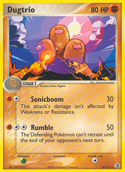 Dugtrio/112  FireRed & LeafGreen - Rare