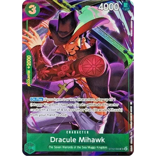 Dracule Mihawk (Illustration Box Vol.4) (ST12-003) - One Piece Promotion Cards Foil