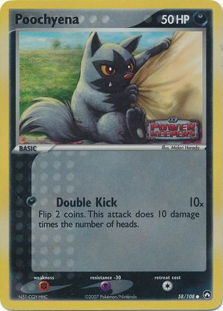 Poochyena 058  - Reverse Holofoil Power Keepers - Common