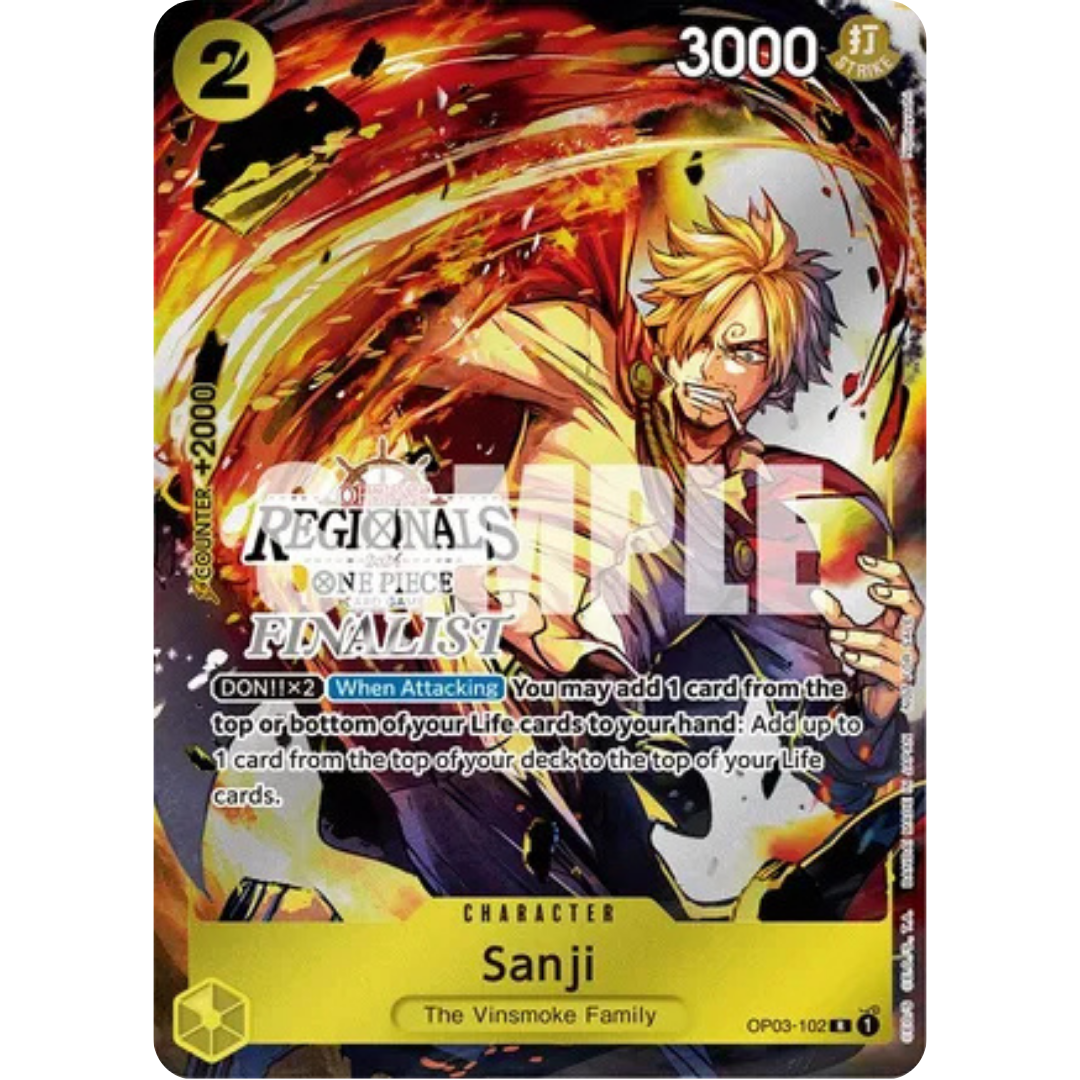 Sanji (Offline Regional 2024) [Finalist] (OP03-102) - One Piece Promotion Cards Foil