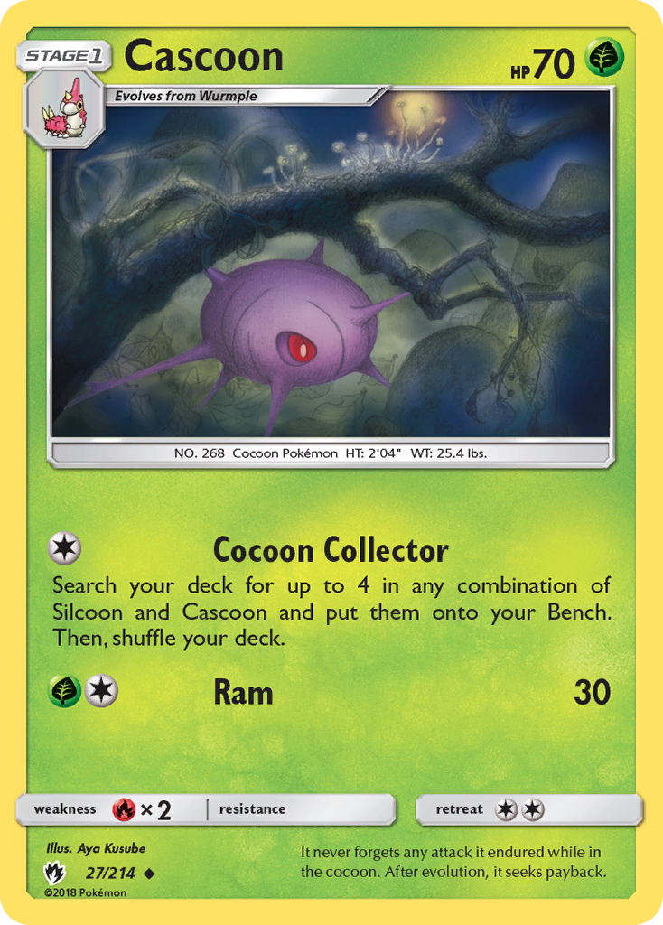 Cascoon/214  SM  Lost Thunder - Uncommon