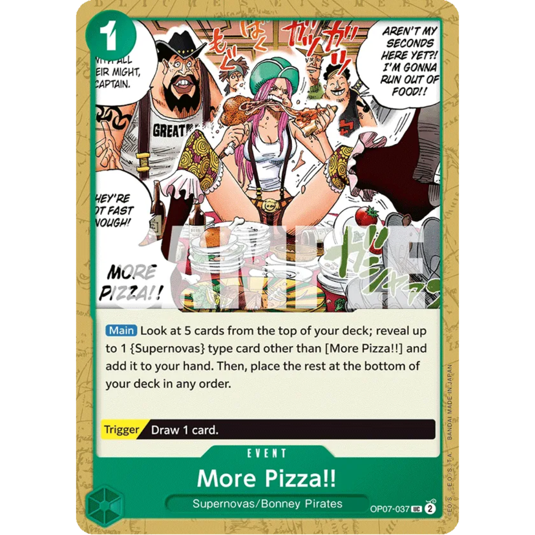 More Pizza!! (Reprint) (OP07-037) - Starter Deck 24: GREEN Jewelry Bonney