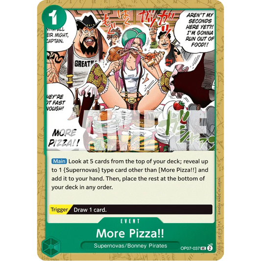 More Pizza!! (Reprint) (OP07-037) - Starter Deck 24: GREEN Jewelry Bonney