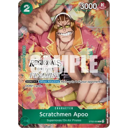 Scratchmen Apoo (Offline Regional 2024) [Finalist] (ST02-008) - One Piece Promotion Cards Foil