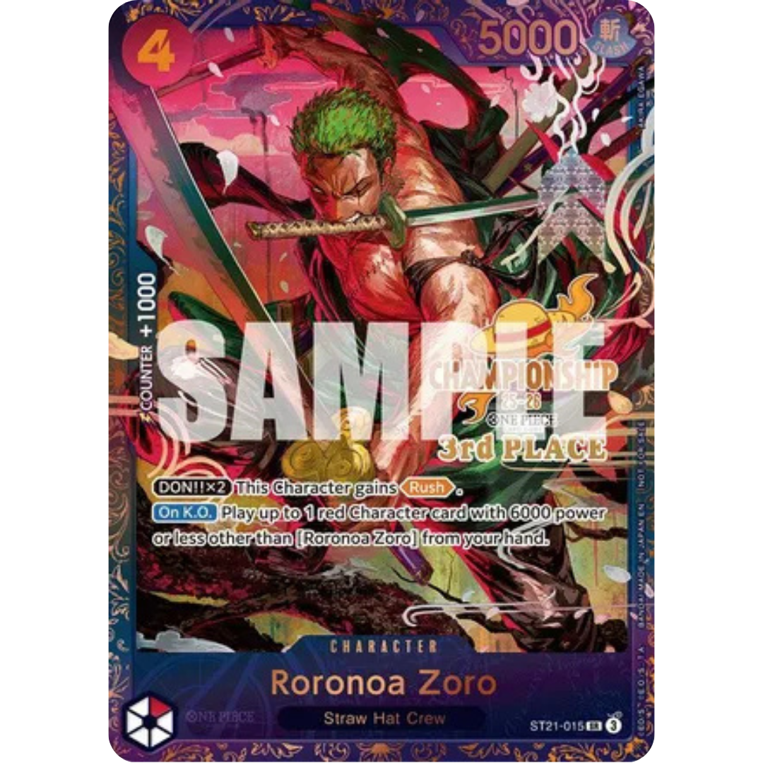 Roronoa Zoro (CS 25-26 3rd Place) (ST21-015) - One Piece Promotion Cards Foil