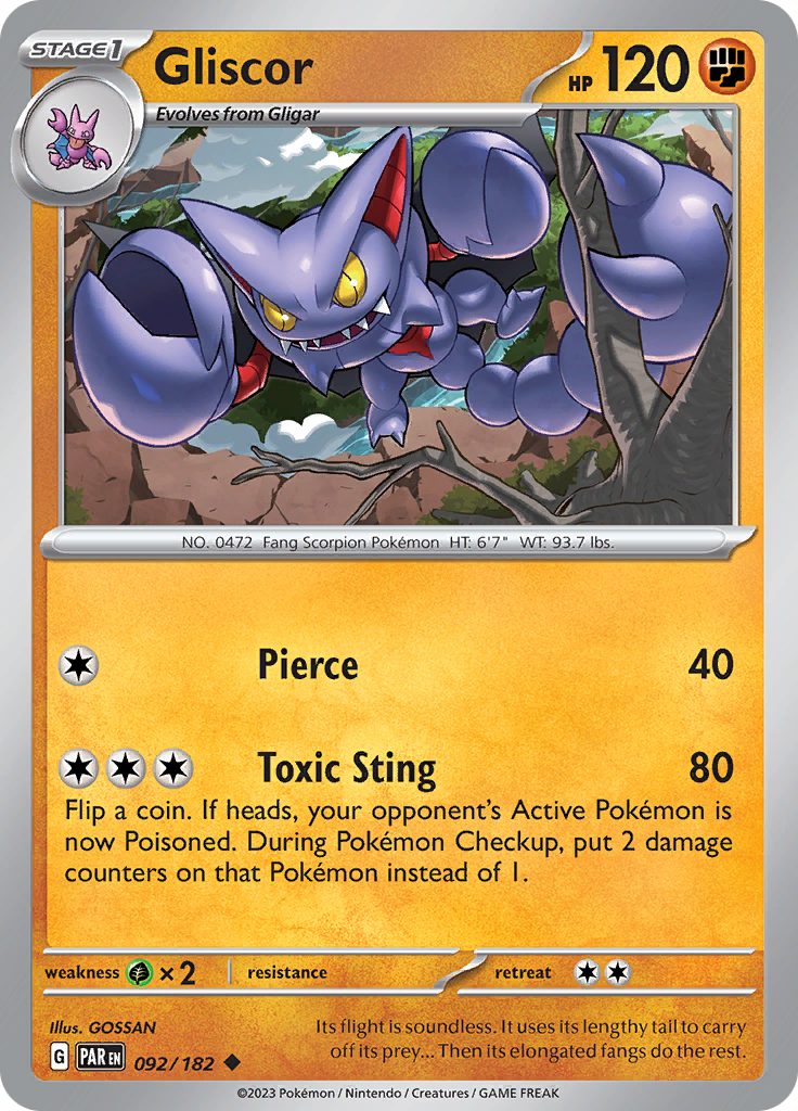 Gliscor 092  SV04 Paradox Rift - Uncommon