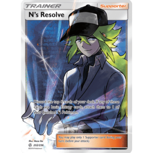 N's Resolve (Full Art) 232  - Holofoil SM  Cosmic Eclipse - Ultra Rare