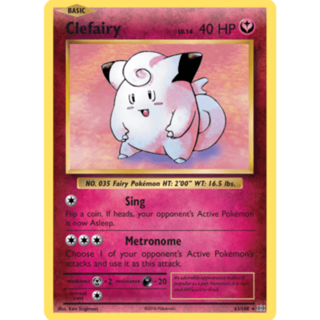 Clefairy 063  - Holofoil XY  Evolutions - Holo Rare
