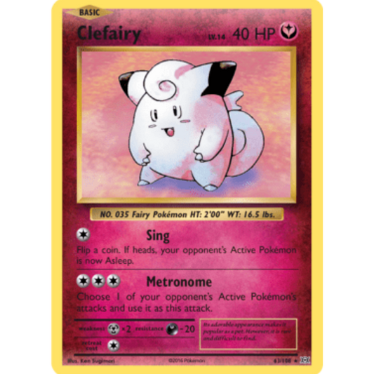 Clefairy 063/108  - Reverse Holofoil XY  Evolutions - Holo Rare