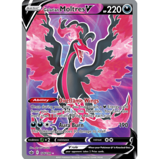 Galarian Moltres V (176/198) [Sword & Shield: Chilling Reign]