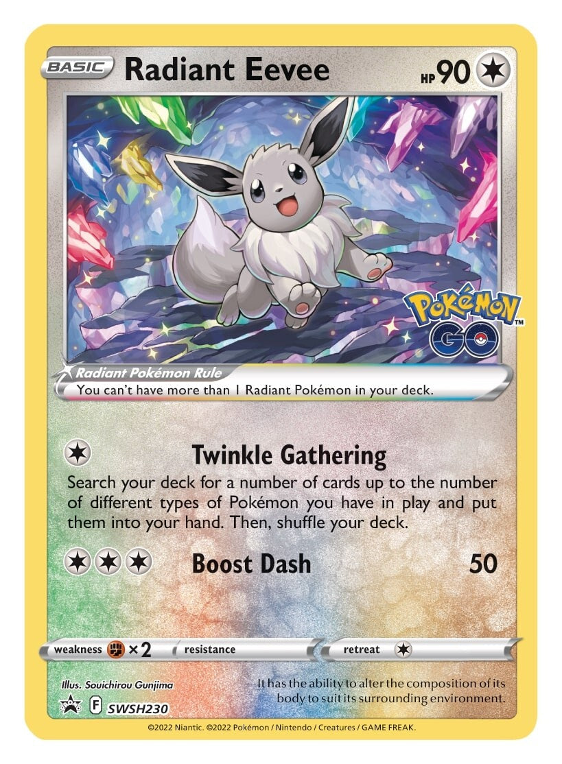Radiant Eevee SWSH230  - Holofoil SWSH Sword & Shield Promo Cards - Promo