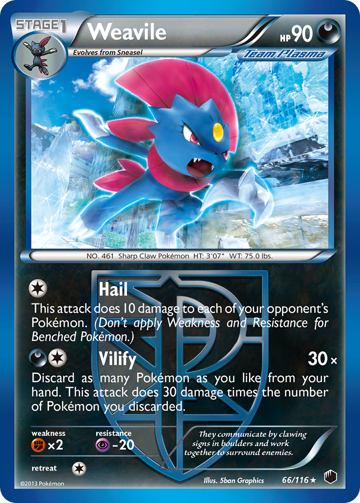Weavile (Team Plasma)  Plasma Freeze - Rare