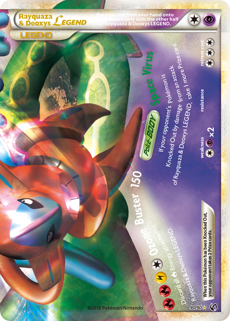 Rayquaza & Deoxys Legend (Bottom)  - Holofoil Undaunted - Ultra Rare