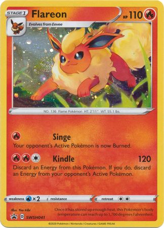 Flareon SWSH041  - Holofoil SWSH Sword & Shield Promo Cards - Promo