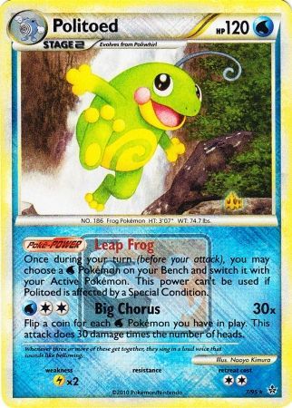 Politoed - 7/95 (League Promo)/95  - Reverse Holofoil League & Championship Cards - Promo