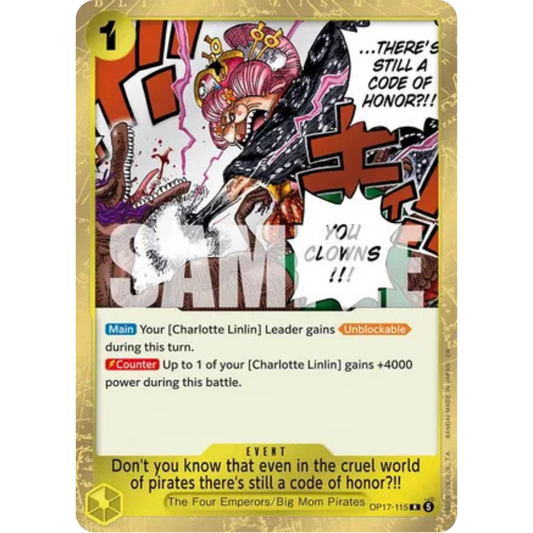 Don't you know that even in the cruel world of pirates there's still a code of honor?!! (OP17-115) - The World's Strongest Warriors Foil