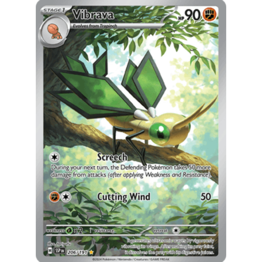 Vibrava 206/191  - Holofoil SV08 Surging Sparks - Illustration Rare