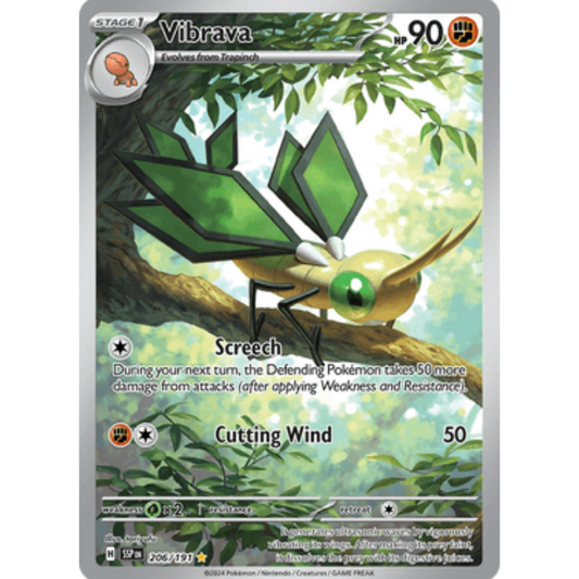 Vibrava 206/191  - Holofoil SV08 Surging Sparks - Illustration Rare