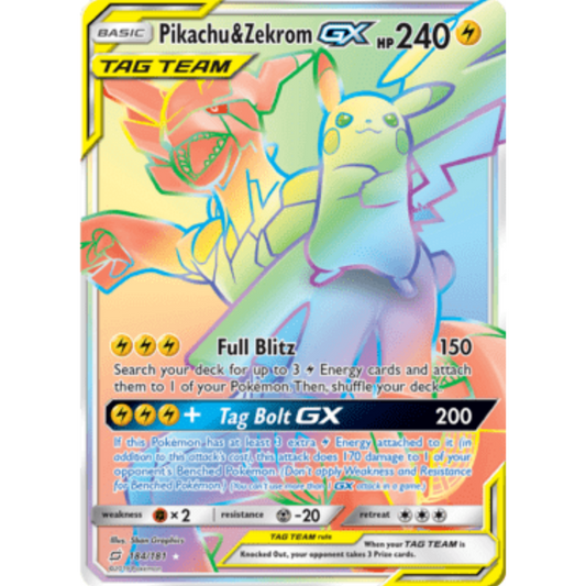 Pikachu & Zekrom GX (184/181) [Sun & Moon: Team Up]