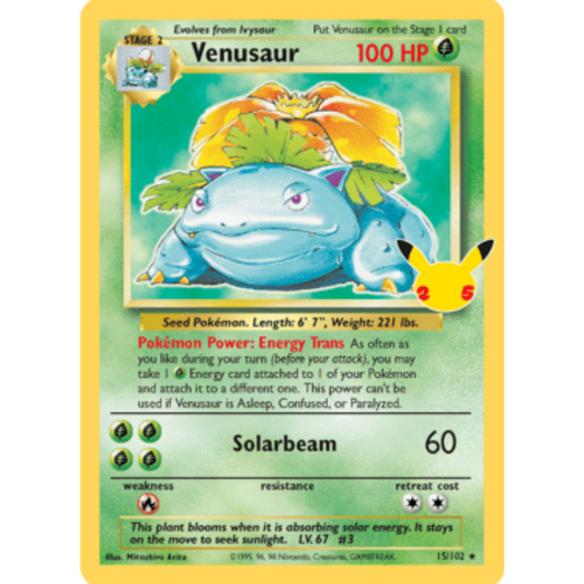 Venusaur 015/102  - Holofoil Celebrations Classic Collection - Classic Collection