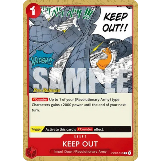 Keep Out (OP07-018) - 500 Years in the Future Pre-Release Cards