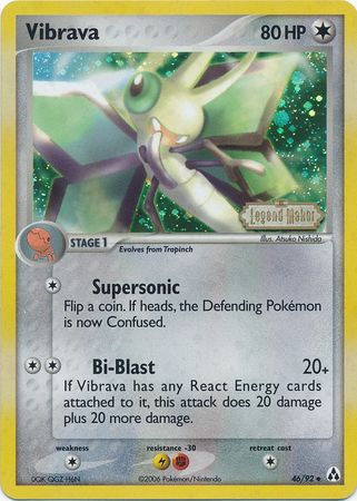 Vibrava  - Reverse Holofoil Legend Maker - Uncommon