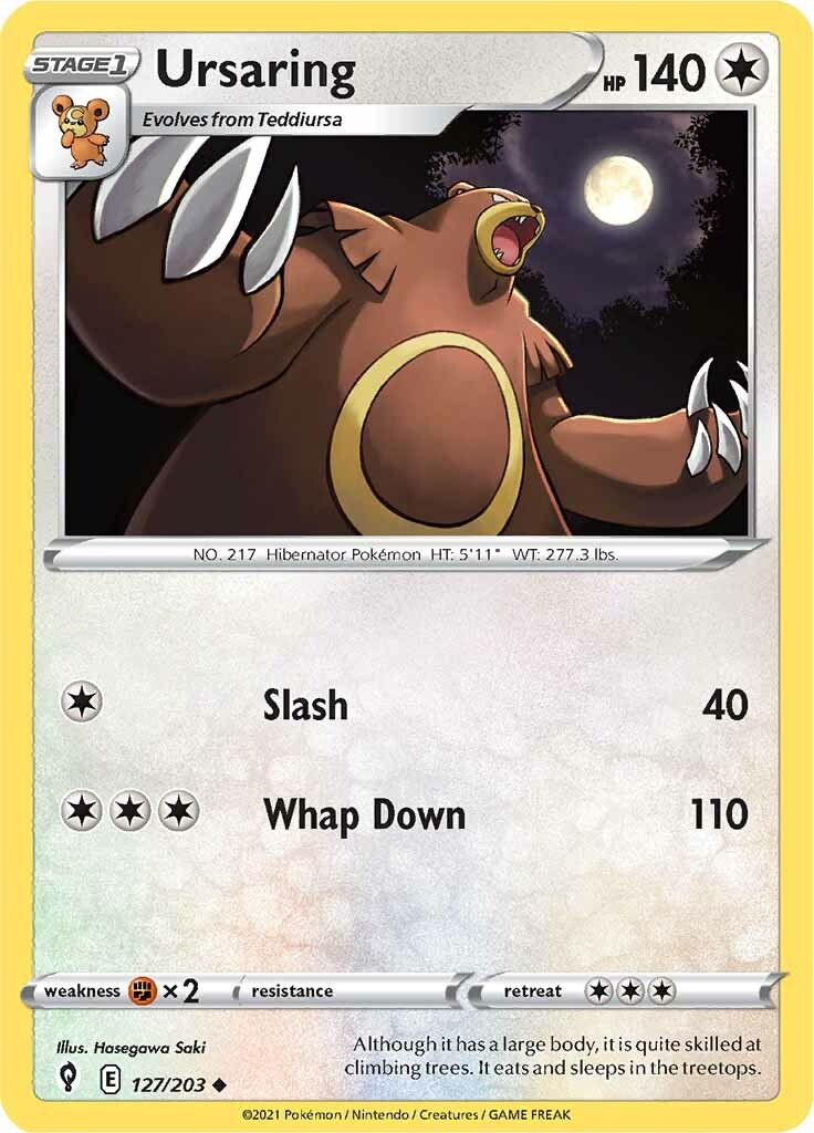 Ursaring 127  SWSH07 Evolving Skies - Uncommon