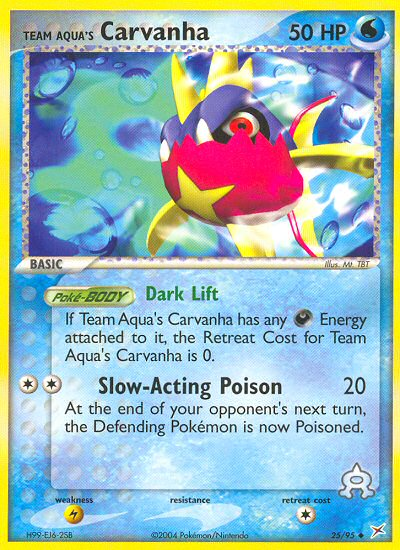 Team Aqua's Carvanha - 25/95/95  Team Magma vs Team Aqua - Uncommon