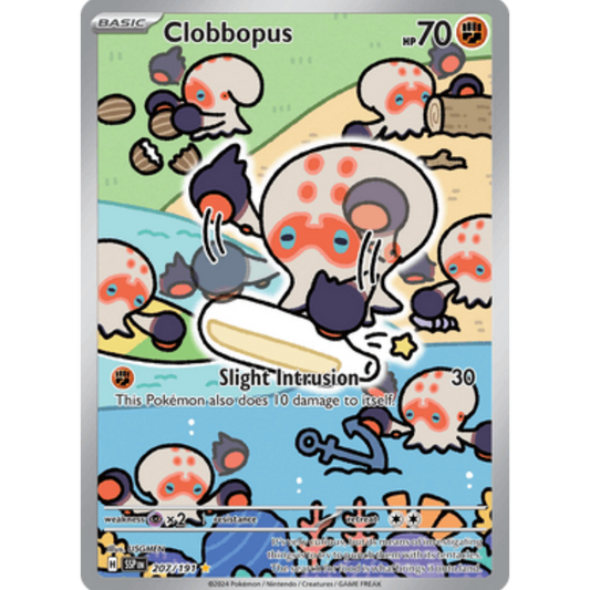 Clobbopus 207/191  - Holofoil SV08 Surging Sparks - Illustration Rare