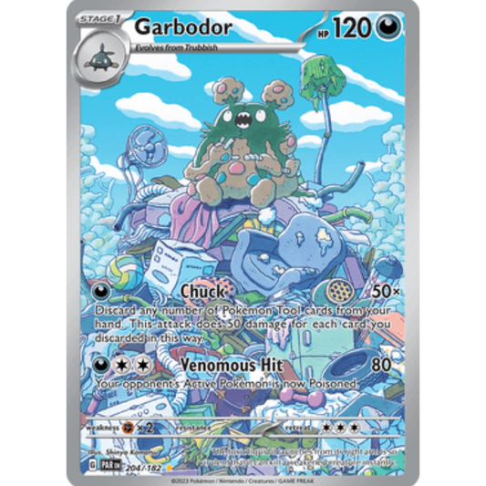 Garbodor 204/182  - Holofoil SV04 Paradox Rift - Illustration Rare