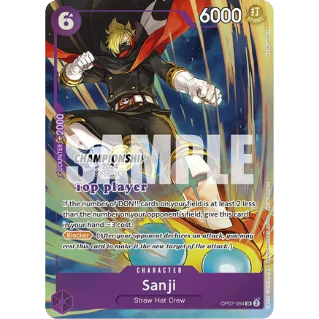 Sanji (Championship 2024 Top Player Pack) (OP07-064) - One Piece Promotion Cards Foil