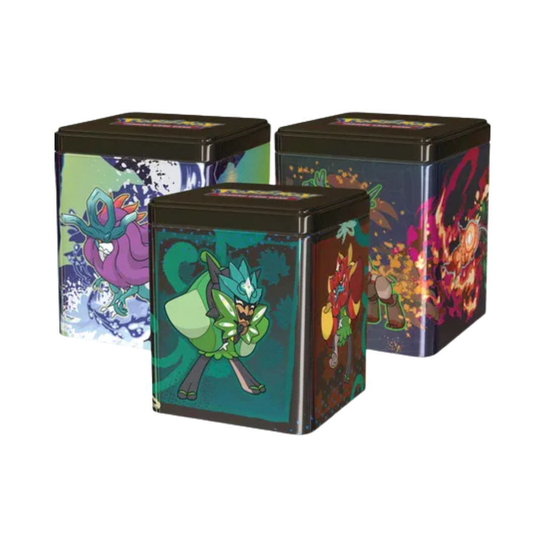 Pokemon Stacking Tins:Treasures of Ruin, Paradox Pokémon, Ogerpon[Set of 3]