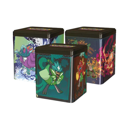 Pokemon Stacking Tins:Treasures of Ruin, Paradox Pokémon, Ogerpon[Set of 3]