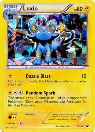 Luxio - BW34 (Cracked Ice Holo)  - Holofoil Black and White Promos - Promo