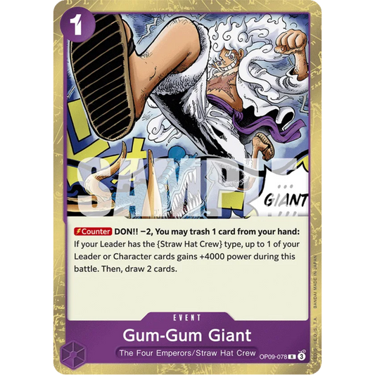 Gum-Gum Giant (Reprint) (OP09-078) - Starter Deck 26: PURPLE/BLACK Monkey.D.Luffy