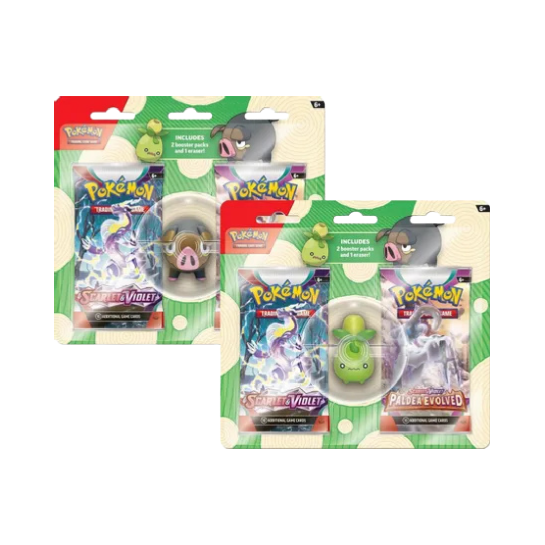 Pokemon TCG: Back to School Eraser Blister 2023 [Set of 2]