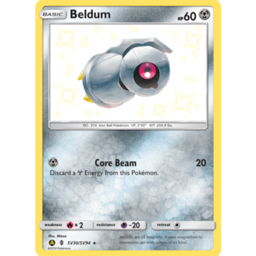 Beldum SV30  - Holofoil Hidden Fates Shiny Vault - Shiny Holo Rare