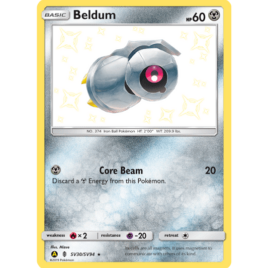 Beldum SV30/SV94  - Holofoil Hidden Fates Shiny Vault - Shiny Holo Rare